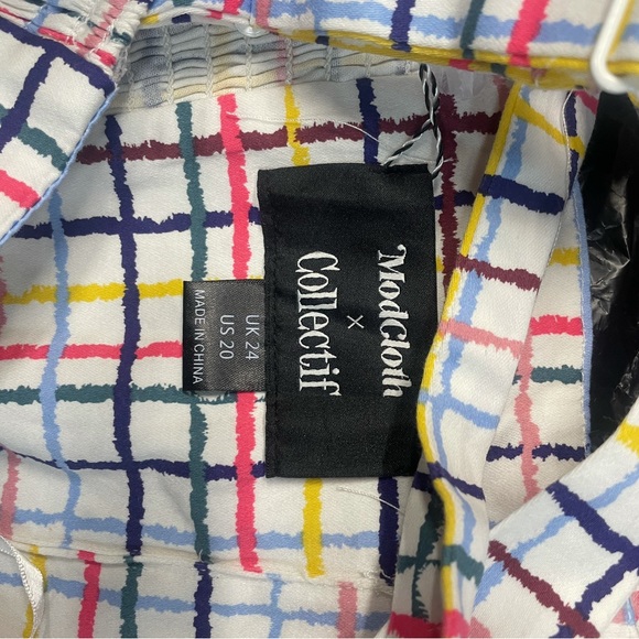 Modcloth Multicolor Plaid High Waist Set - Picture 2 of 5